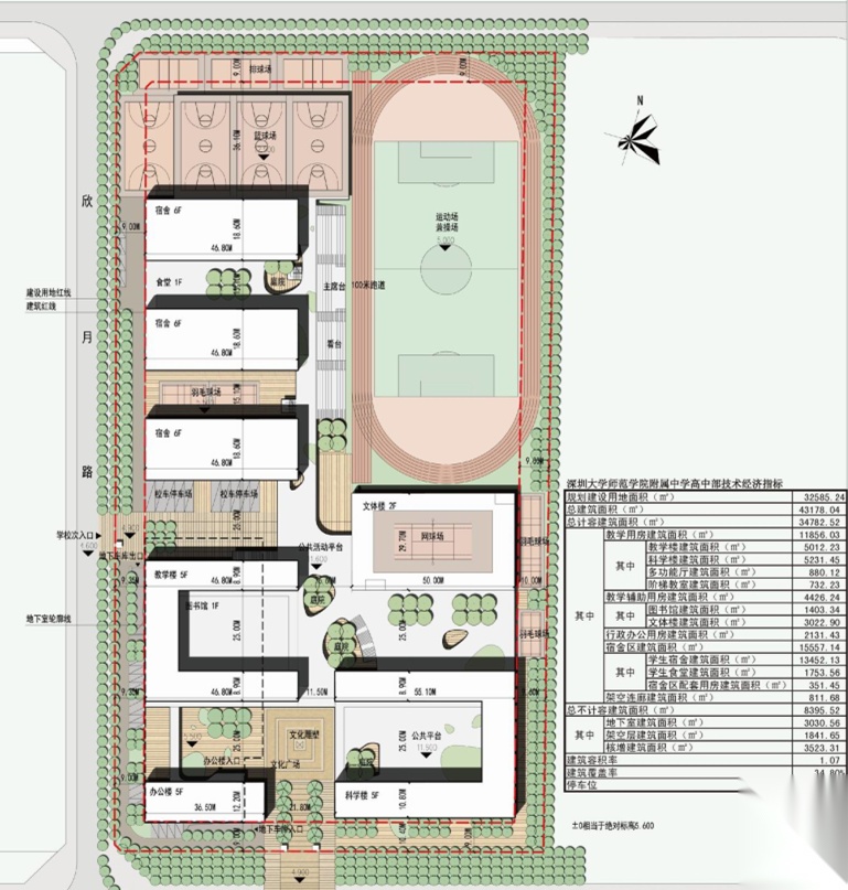 深大附中建筑方案文本cad施工图下载【ID:165426197】