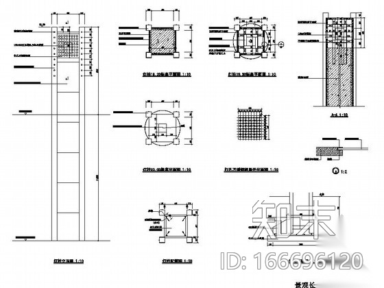 校园局部区域园林景观工程施工图cad施工图下载【ID:166696120】