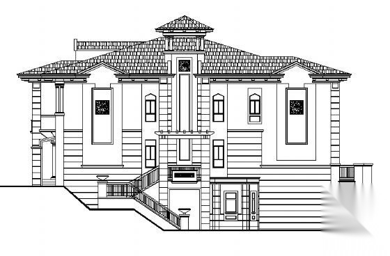 某三层别墅建筑设计方案图cad施工图下载【ID:149923112】