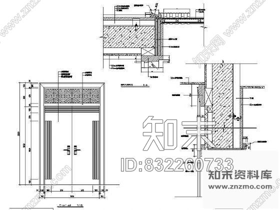 图块/节点酒店走廊入口门详图施工图下载【ID:832260733】