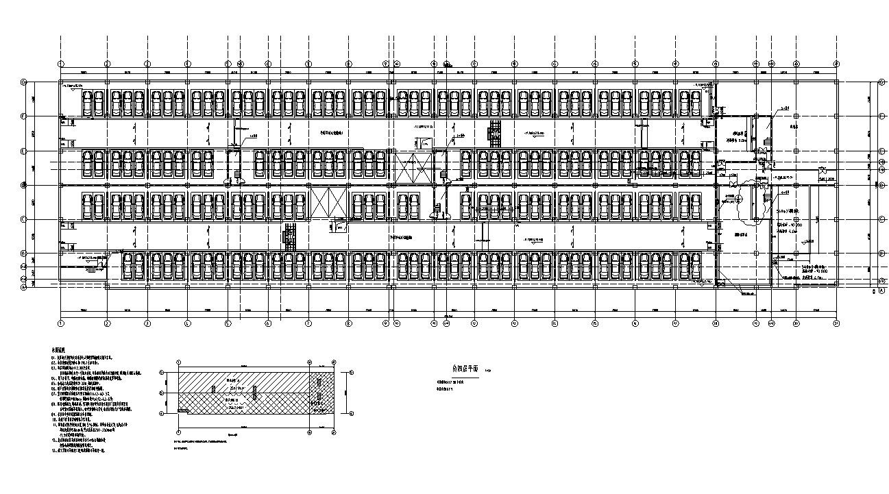 [贵州]鉴湖路停车库建筑施工图设计施工图下载【ID:160733156】