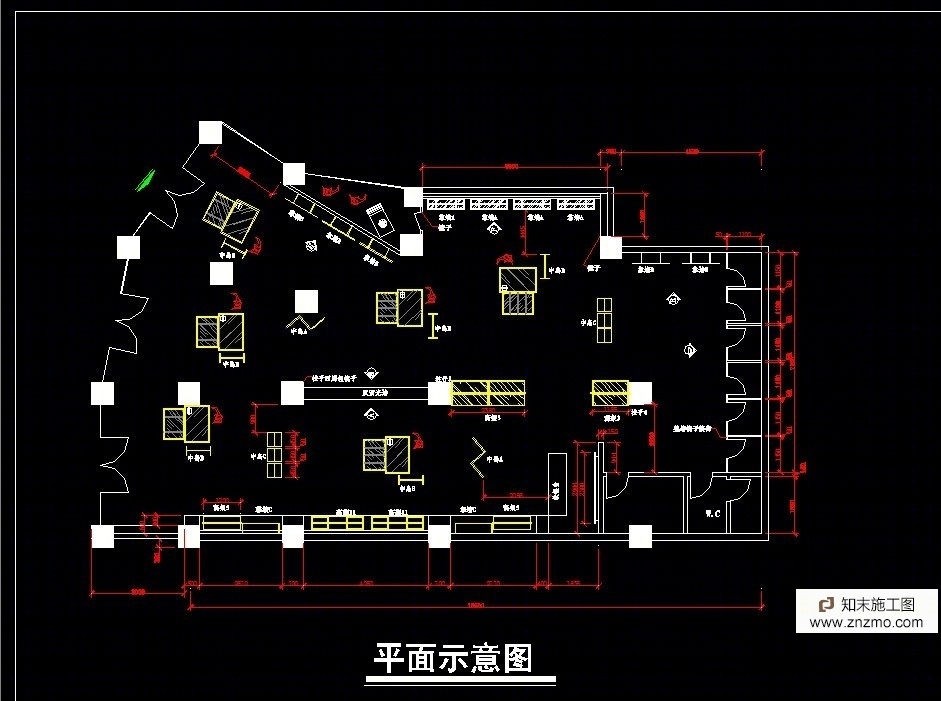 服装店的平立面节点cad施工图下载【ID:36920864】