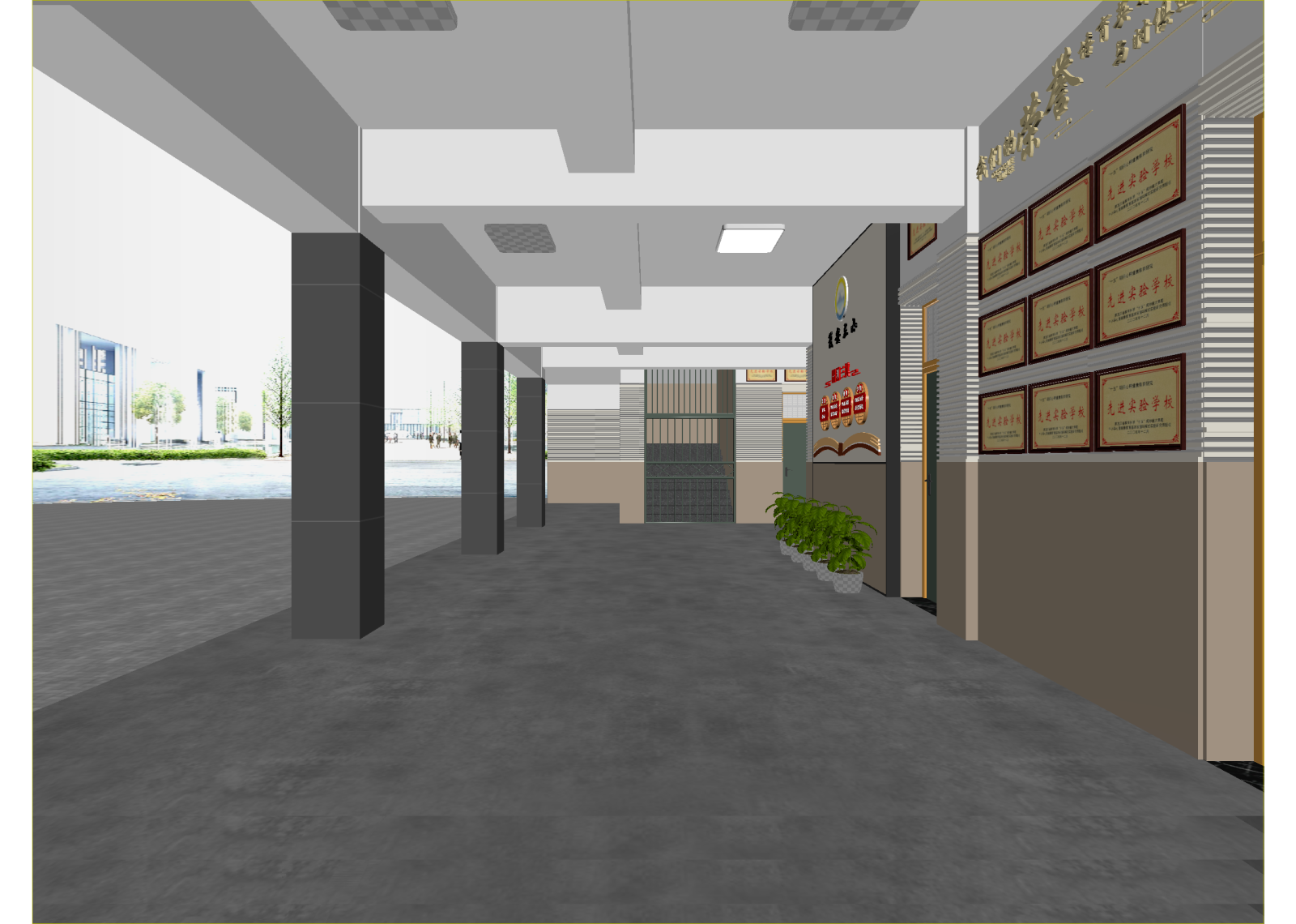 现代走廊3D模型下载【ID:1214990745】
