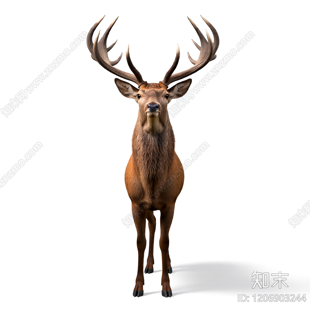 鹿雕塑装饰模型3D模型下载【ID:1206903244】
