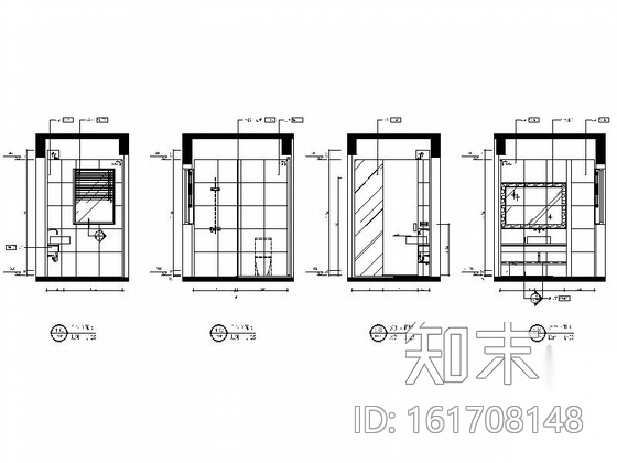 [无锡]传统美式风格两居室小空间室内设计装修图纸（含物...cad施工图下载【ID:161708148】