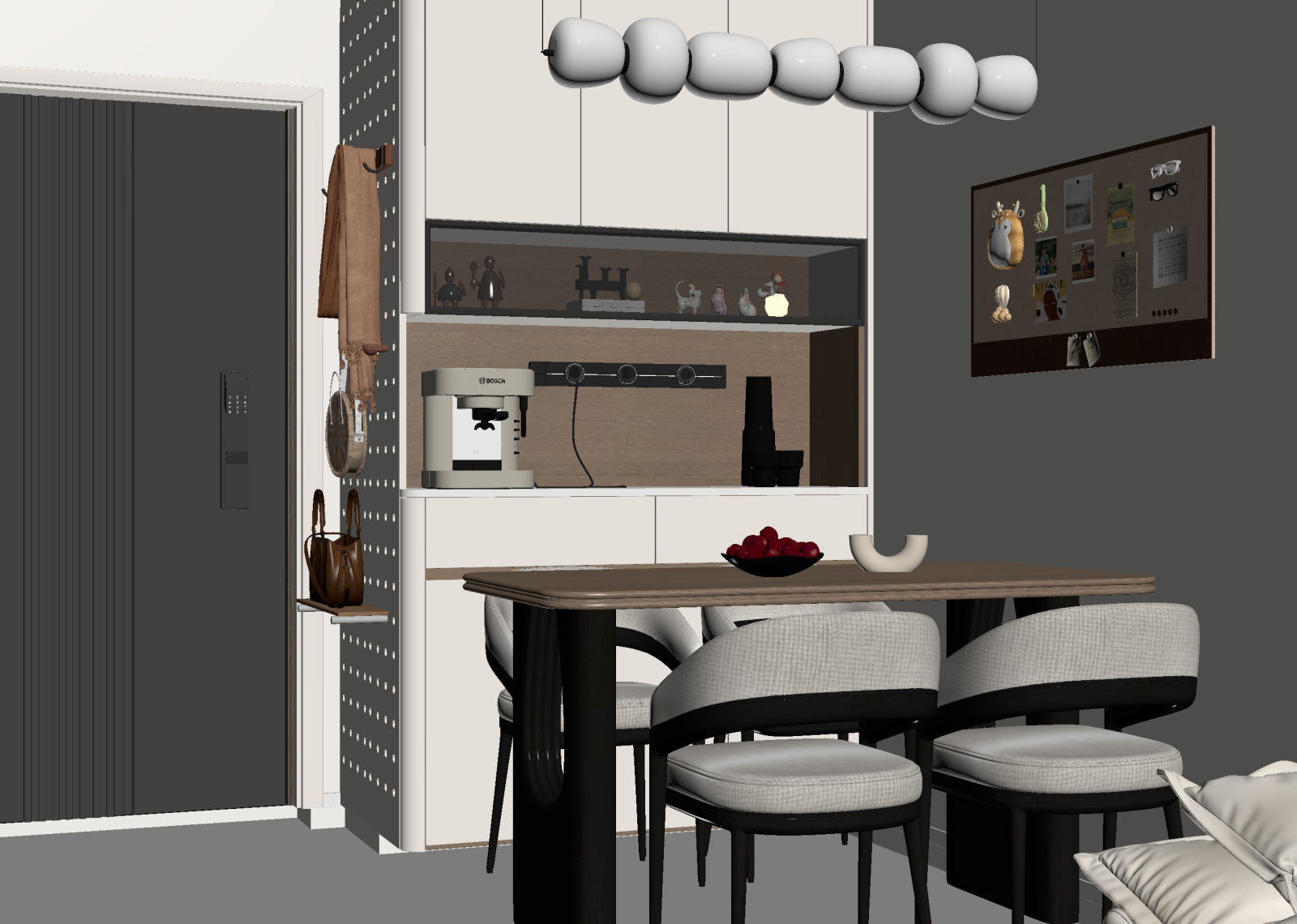 现代家居餐厅3D模型下载【ID:1215071370】