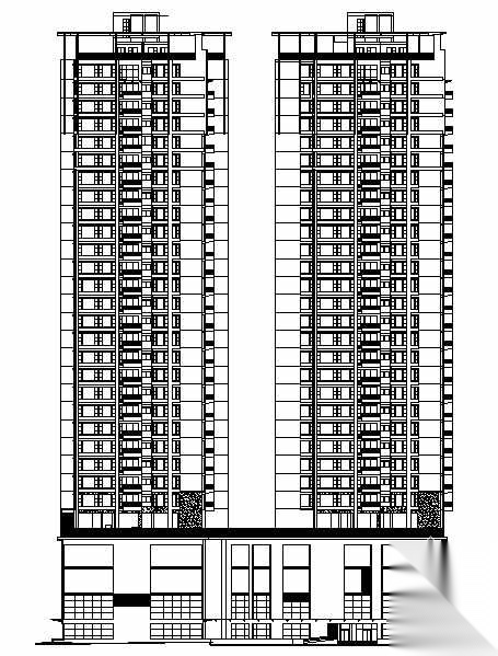 [深圳]宝安某园区住宅楼建筑施工图cad施工图下载【ID:166720116】