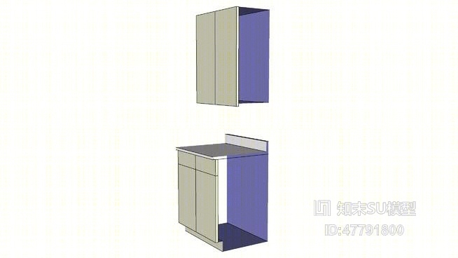 厨房壁柜SU模型下载【ID:47791800】