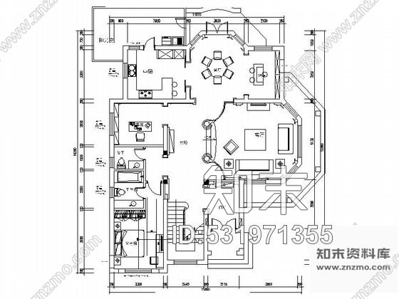 施工图江苏鱼米之乡清新雅致300平欧式风格独栋别墅装修室内设计施工图含效果施工图下载【ID:531971355】