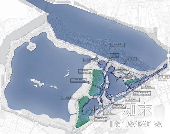 [天津]海港水库概念性景观规划设计cad施工图下载【ID:165920155】