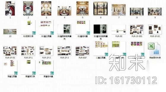 [北京]名师原创独栋别墅欧陆风格样板间施工图（含实景）cad施工图下载【ID:161730112】