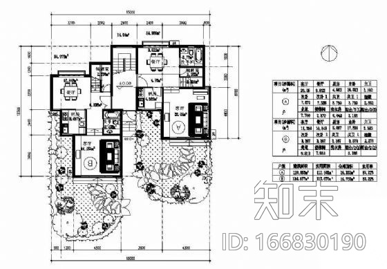 一梯二户90平方米以下户型图集cad施工图下载【ID:166830190】