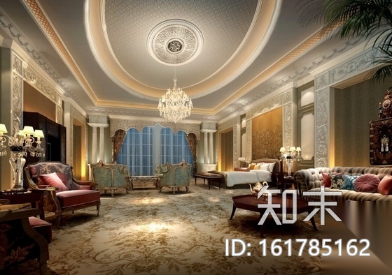 [江苏]豪华七星级白金酒店室内装修CAD施工图（含效果...cad施工图下载【ID:161785162】