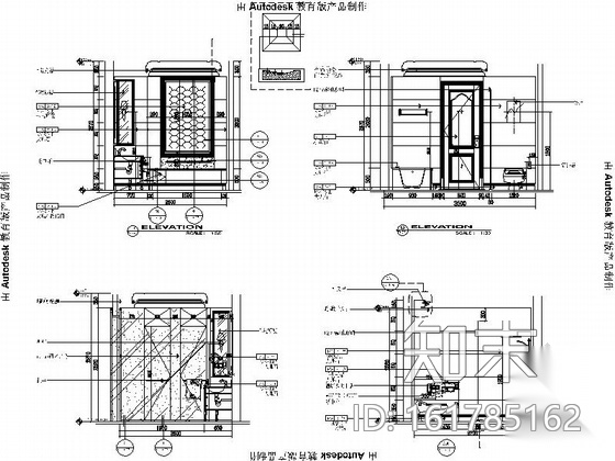 [江苏]豪华七星级白金酒店室内装修CAD施工图（含效果...cad施工图下载【ID:161785162】