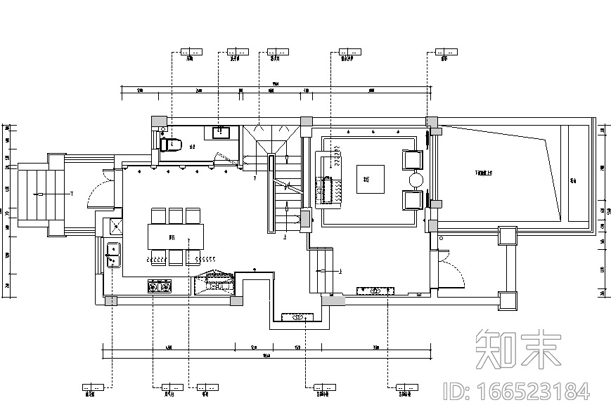 自然简约中式样板房设计施工图（附效果图）施工图下载【ID:166523184】