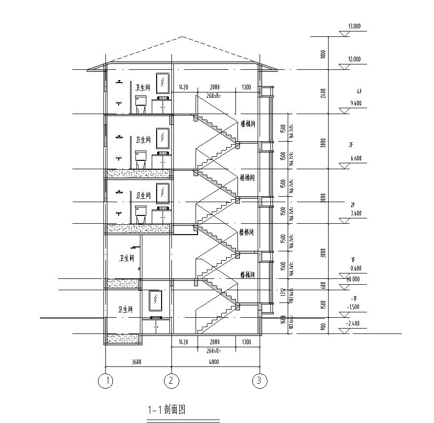 欧式风格四层别墅建筑设计（包含效果图+CAD）施工图下载【ID:166580178】