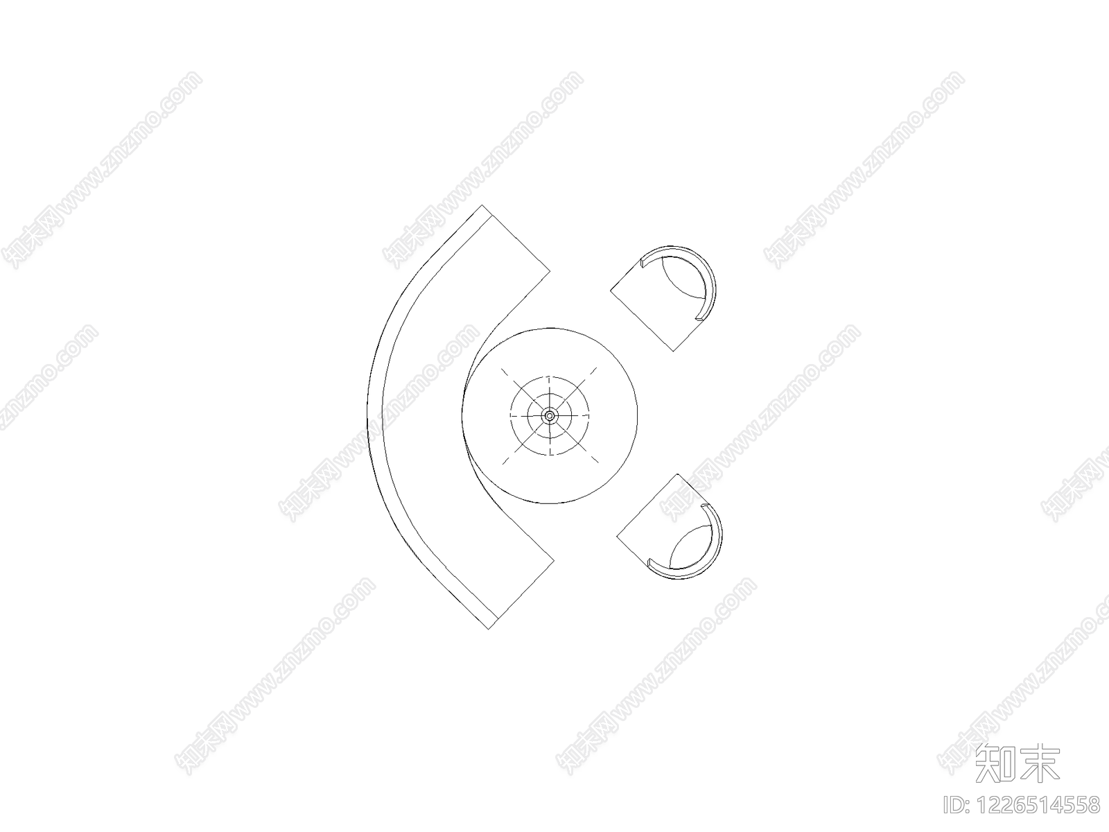 现代沙发CAD图纸