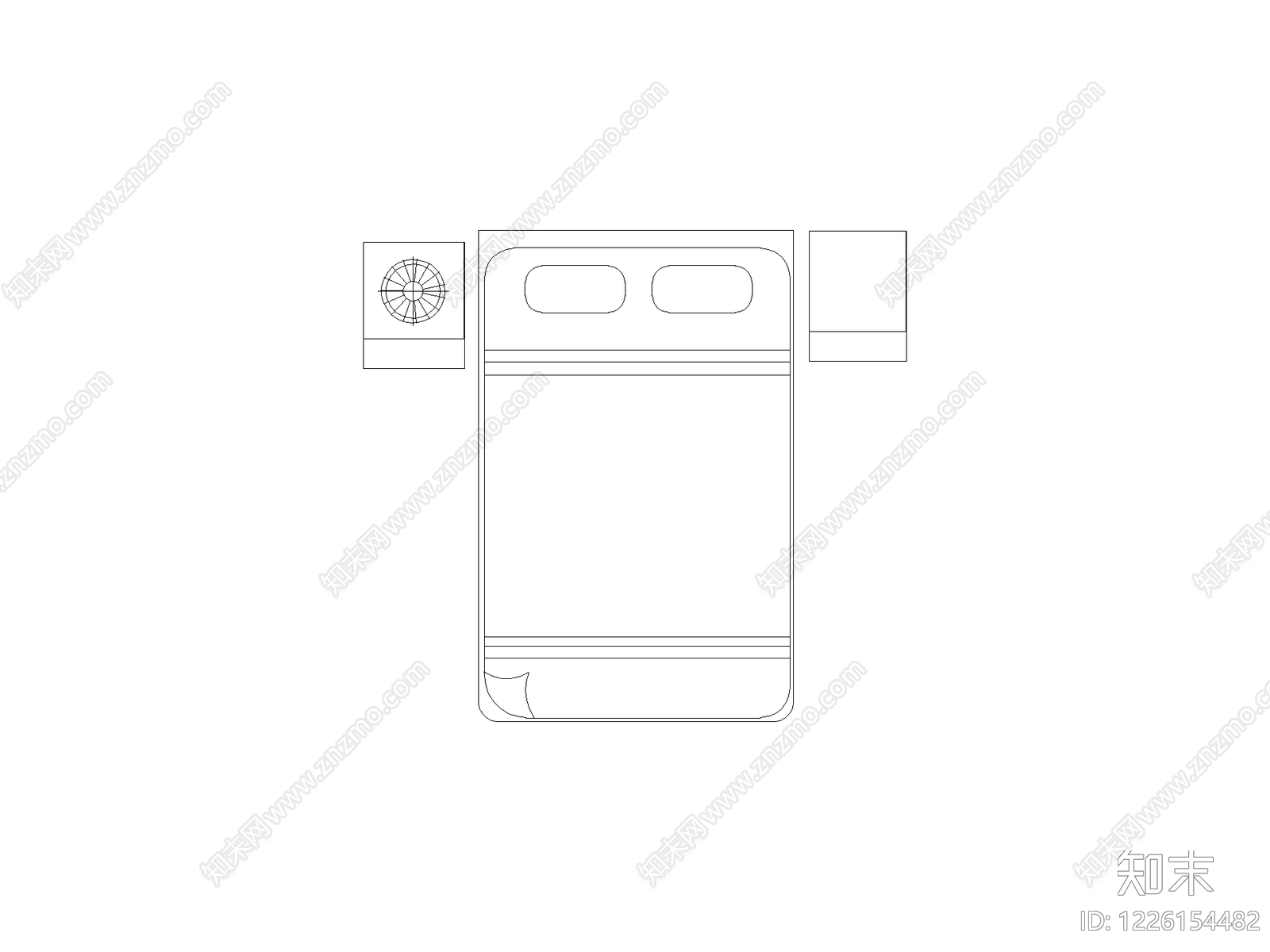 床图块cad施工图下载【ID:1226154482】