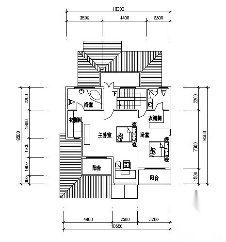 某三层J型别墅建筑方案图cad施工图下载【ID:151392110】