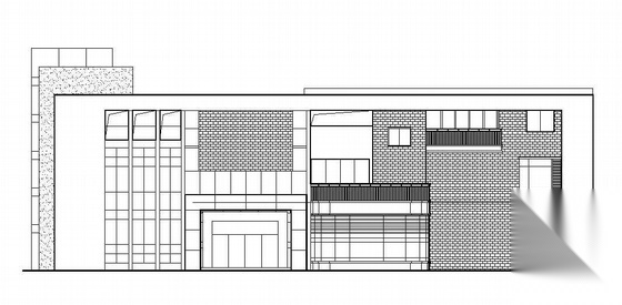 某高级商住区三层会所建筑设计方案cad施工图下载【ID:166454192】