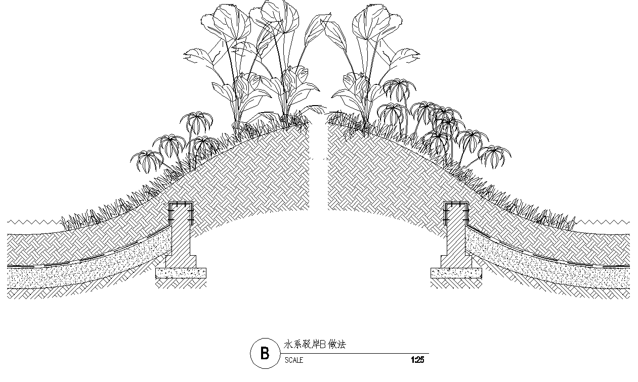 洋湖生态修护与保育工程项目一期D区景观工程cad施工图下载【ID:160912144】