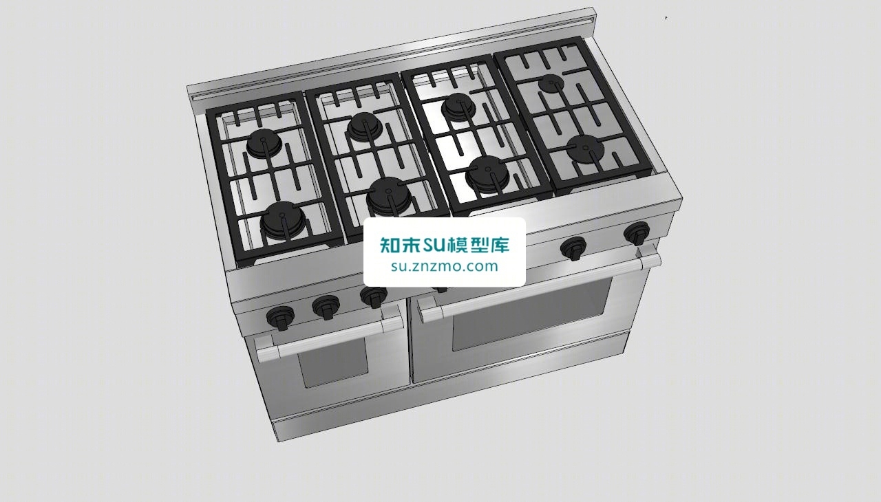 餐厅烤箱灶具继集成灶SU模型下载【ID:148508131】