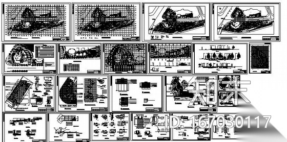 四川会所广场施工图全套施工图下载【ID:167030117】