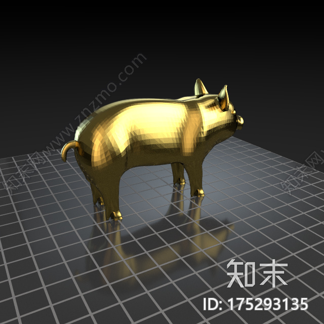 小猪3d打印模型下载【ID:175293135】