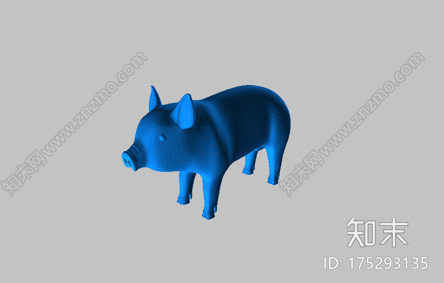 小猪3d打印模型下载【ID:175293135】