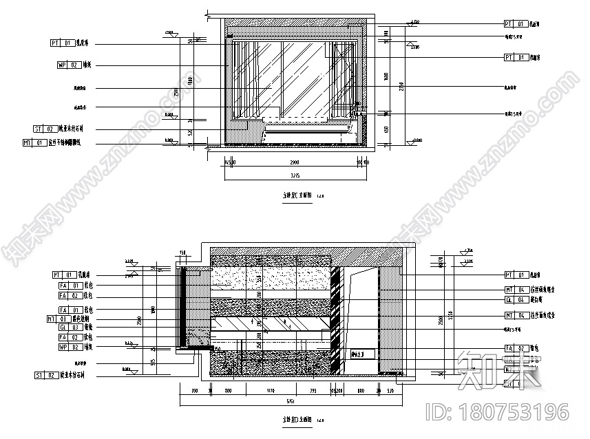 九龙仓晶科名苑中性风样板间设计施工图（附效果图）cad施工图下载【ID:180753196】