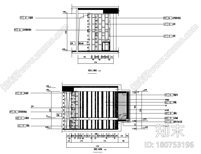 九龙仓晶科名苑中性风样板间设计施工图（附效果图）cad施工图下载【ID:180753196】