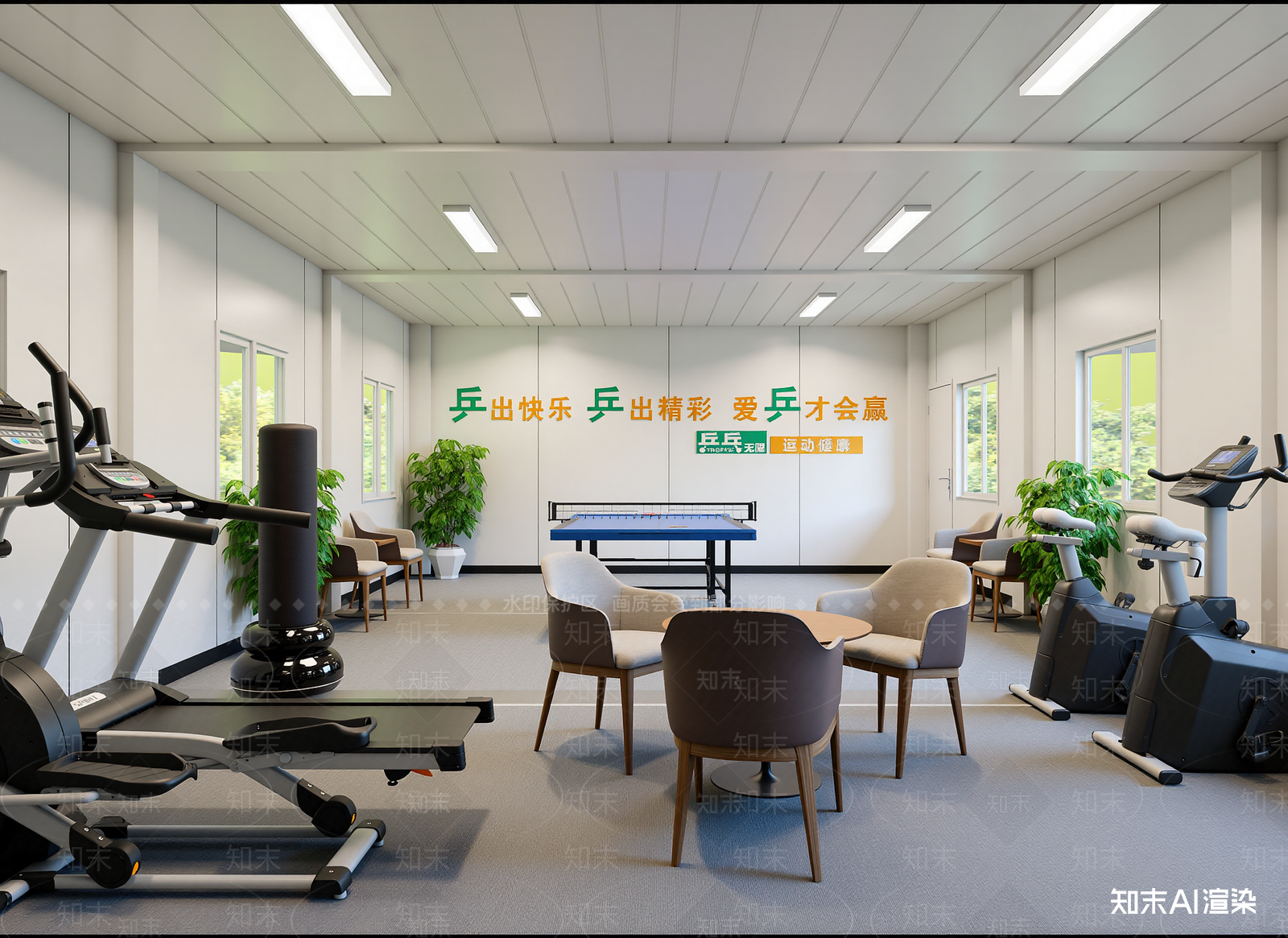 健身房3D模型下载【ID:1214013724】