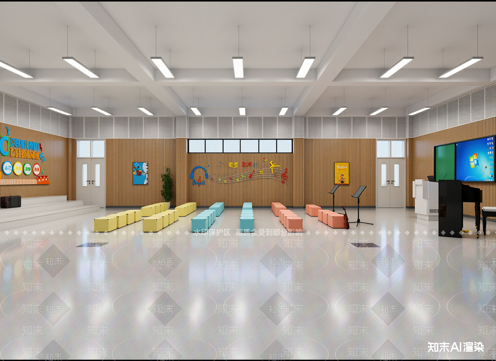 现代活动室3D模型下载【ID:1214262166】