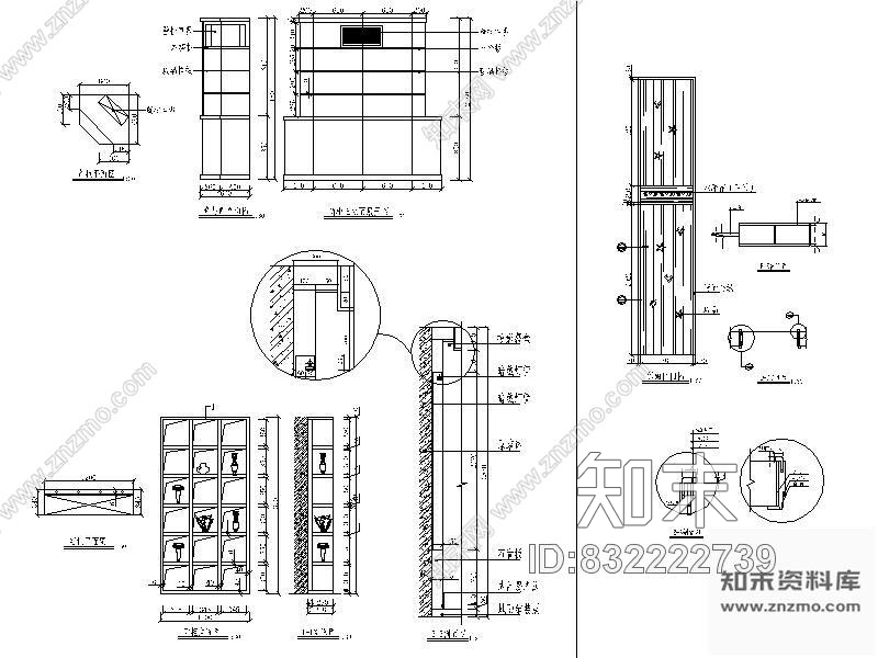 图块/节点家居家具详图cad施工图下载【ID:832222739】