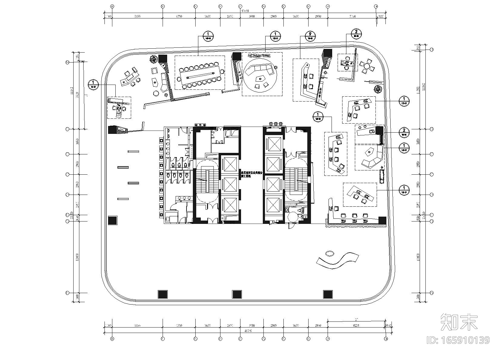 [深圳]来福士公园一号样板间施工图+效果图cad施工图下载【ID:165910139】
