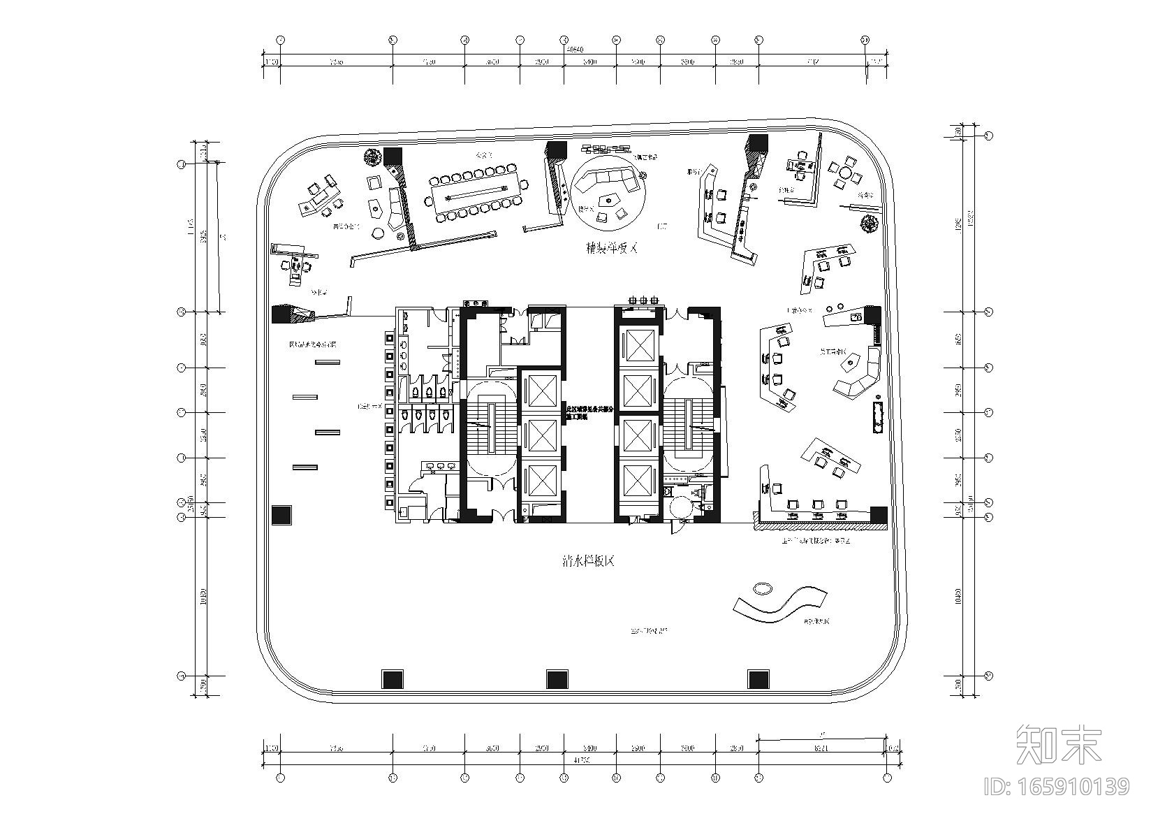 [深圳]来福士公园一号样板间施工图+效果图cad施工图下载【ID:165910139】