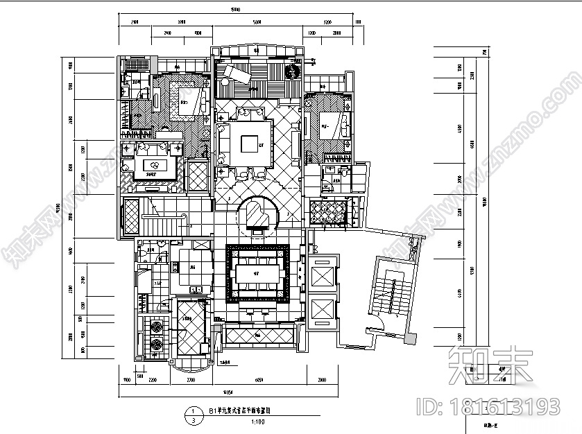 [北京]邱德光星河湾B1复式施工图cad施工图下载【ID:181613193】