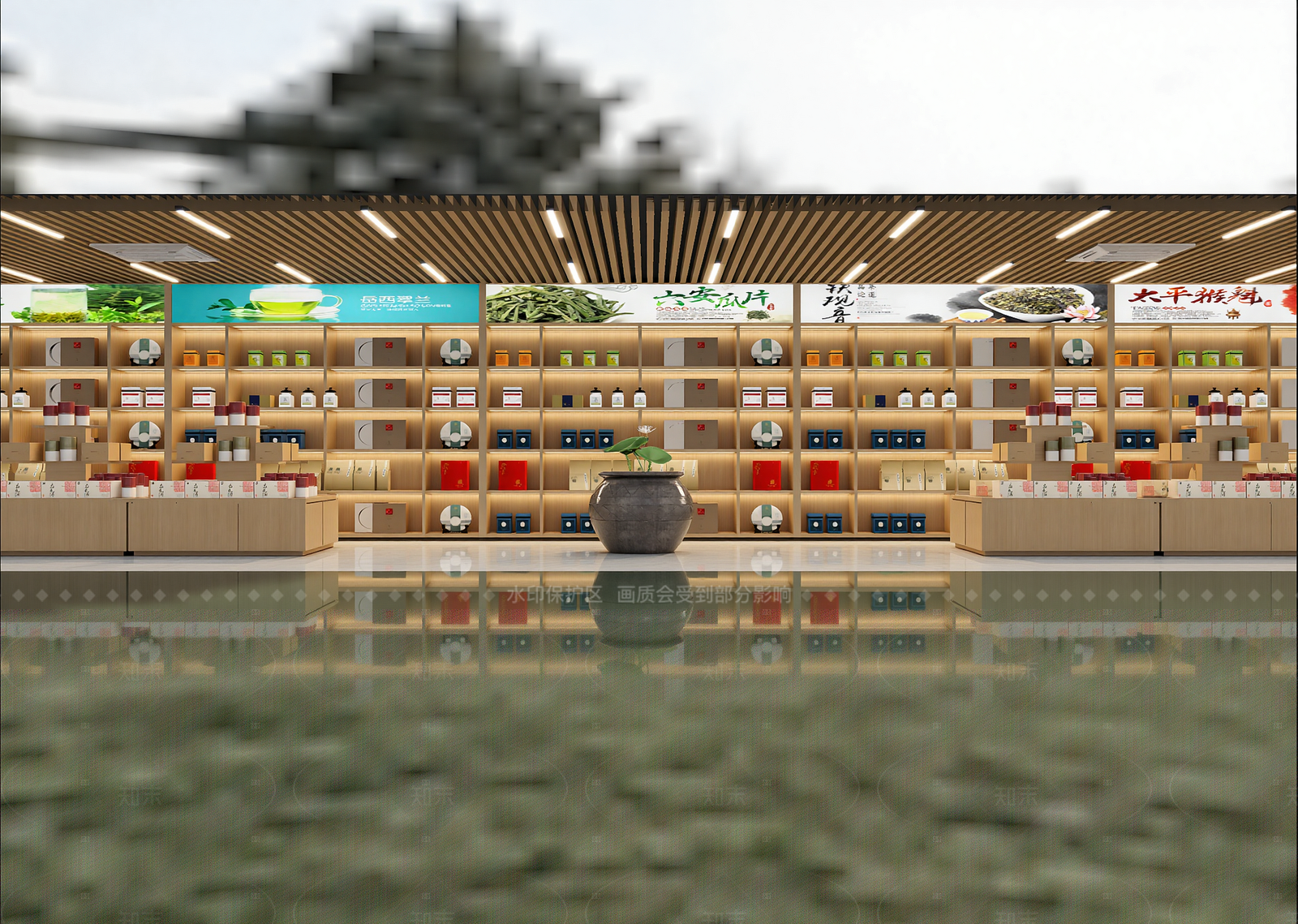 现代茶展厅3D模型下载【ID:1214984375】