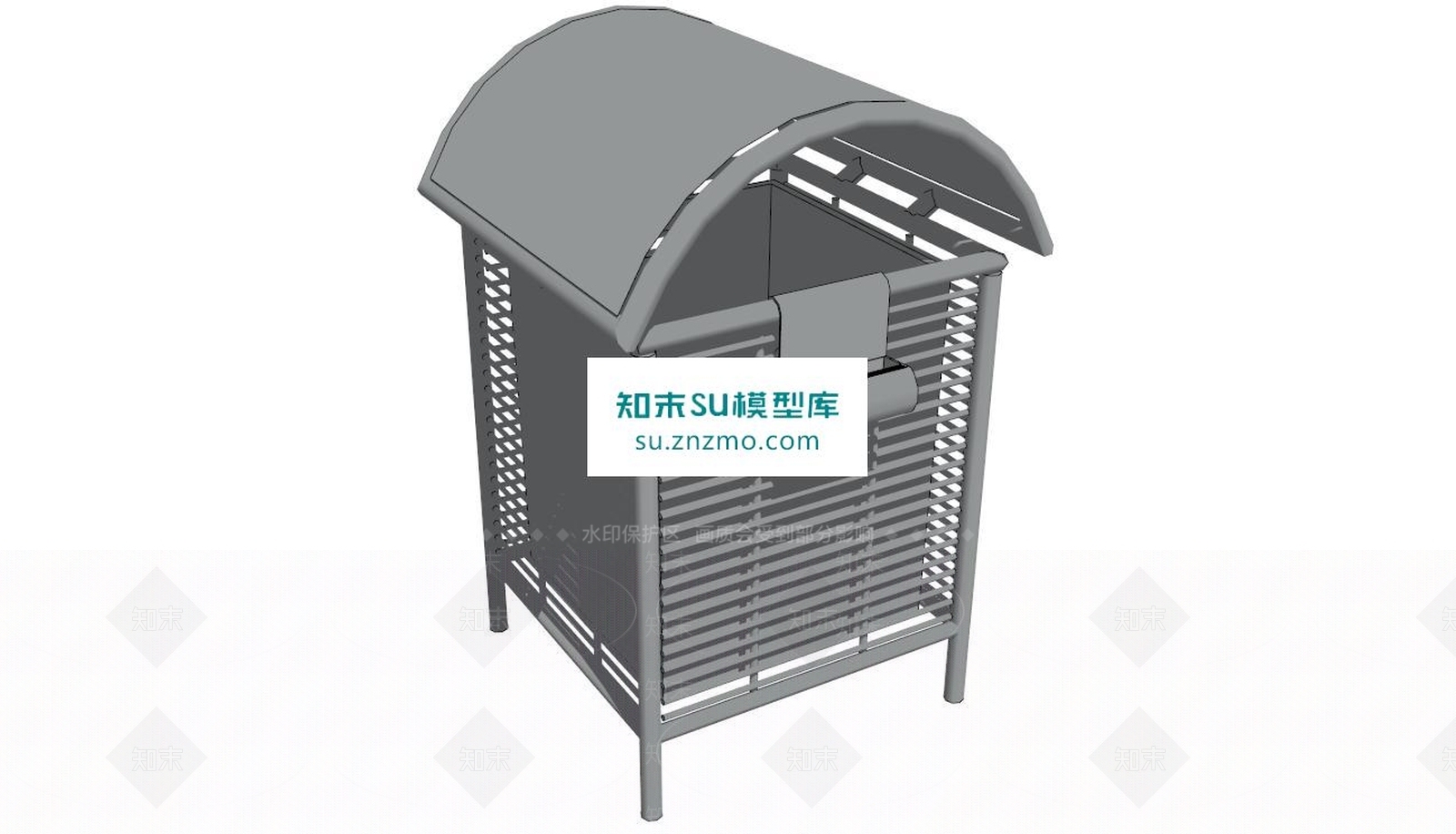 欧式垃圾桶SU模型下载【ID:161525196】