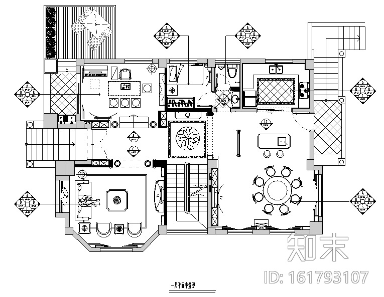 [福建]凝香园别墅设计完整施工图（附高清效果图）cad施工图下载【ID:161793107】