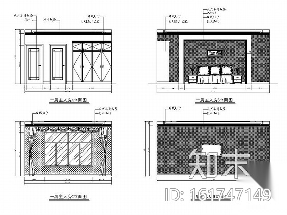 欧式三层别墅装修图cad施工图下载【ID:161747149】