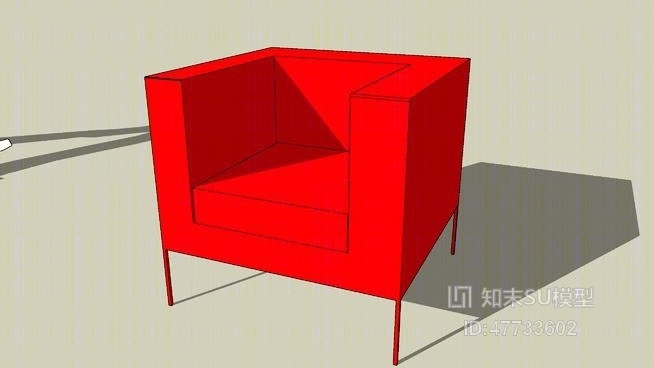 扶手椅SU模型下载【ID:47733602】