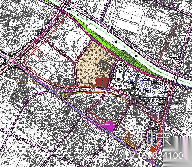 常州某道路北侧地块控制性详细规划总平面施工图下载【ID:167024100】