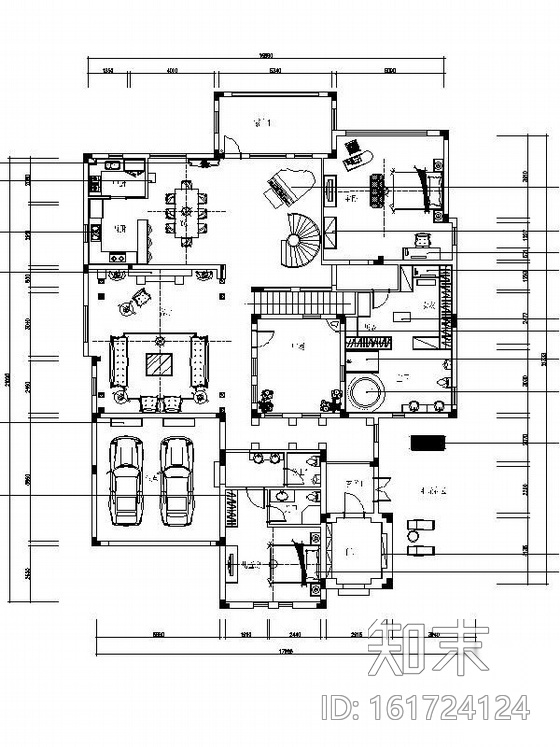 [重庆]双层欧式花园别墅装饰图cad施工图下载【ID:161724124】