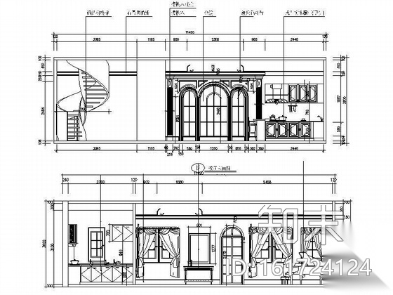 [重庆]双层欧式花园别墅装饰图cad施工图下载【ID:161724124】