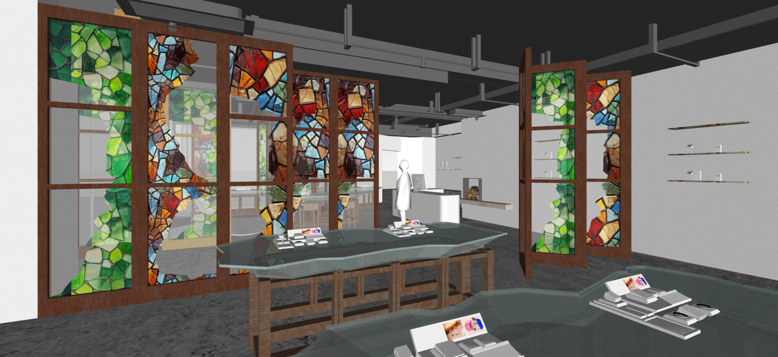 现代文创展台SU模型下载【ID:1222127169】