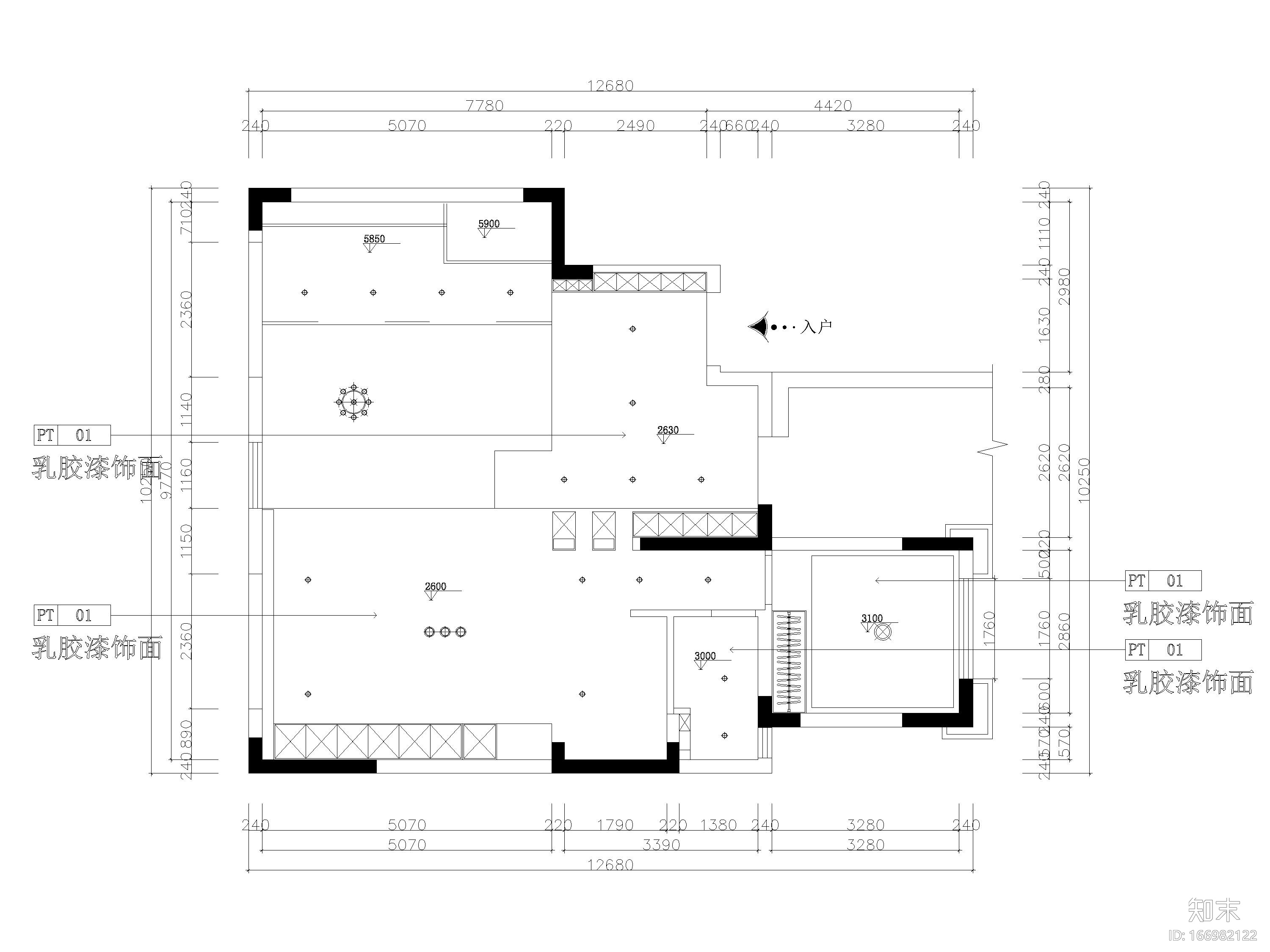 ​178㎡现代台式风两居室别墅私宅施工图施工图下载【ID:166982122】