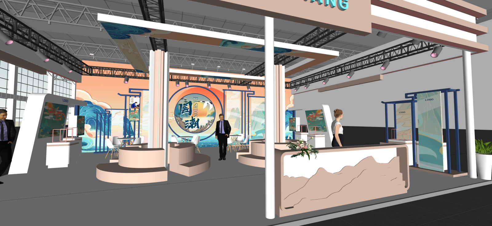 现代文创展台SU模型下载【ID:1222132437】