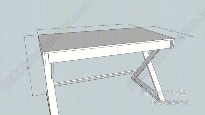 书桌SU模型下载【ID:426048475】