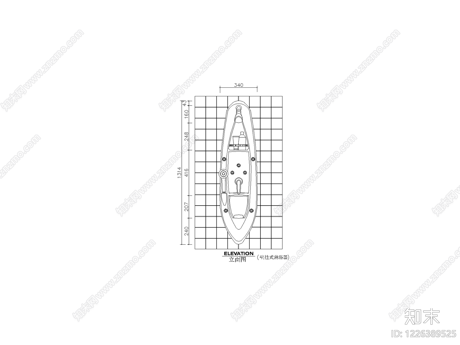 卫浴设施cad施工图下载【ID:1226389525】